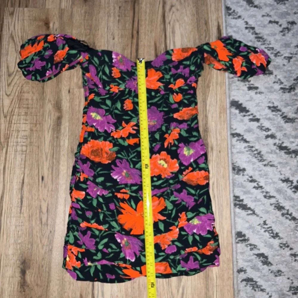 NEW! Zara Floral Print Off the Shoulder Mini Dress - Picture 10 of 13